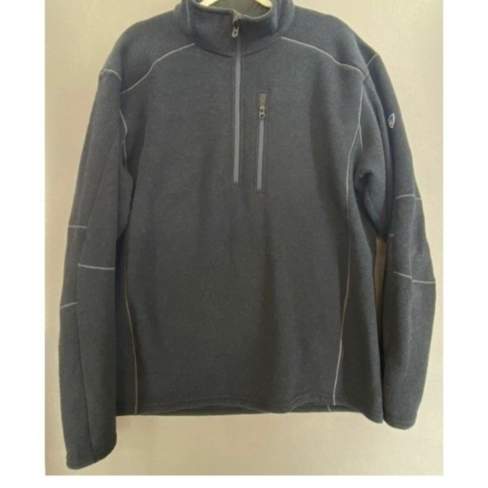 Kuhl Revel 1/4 Zip Fleece Pullover Mens XXL Charcoal Grey Zippered Chest Pocket